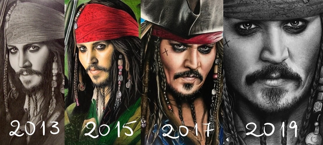 Drawing Jack Sparrow - progress