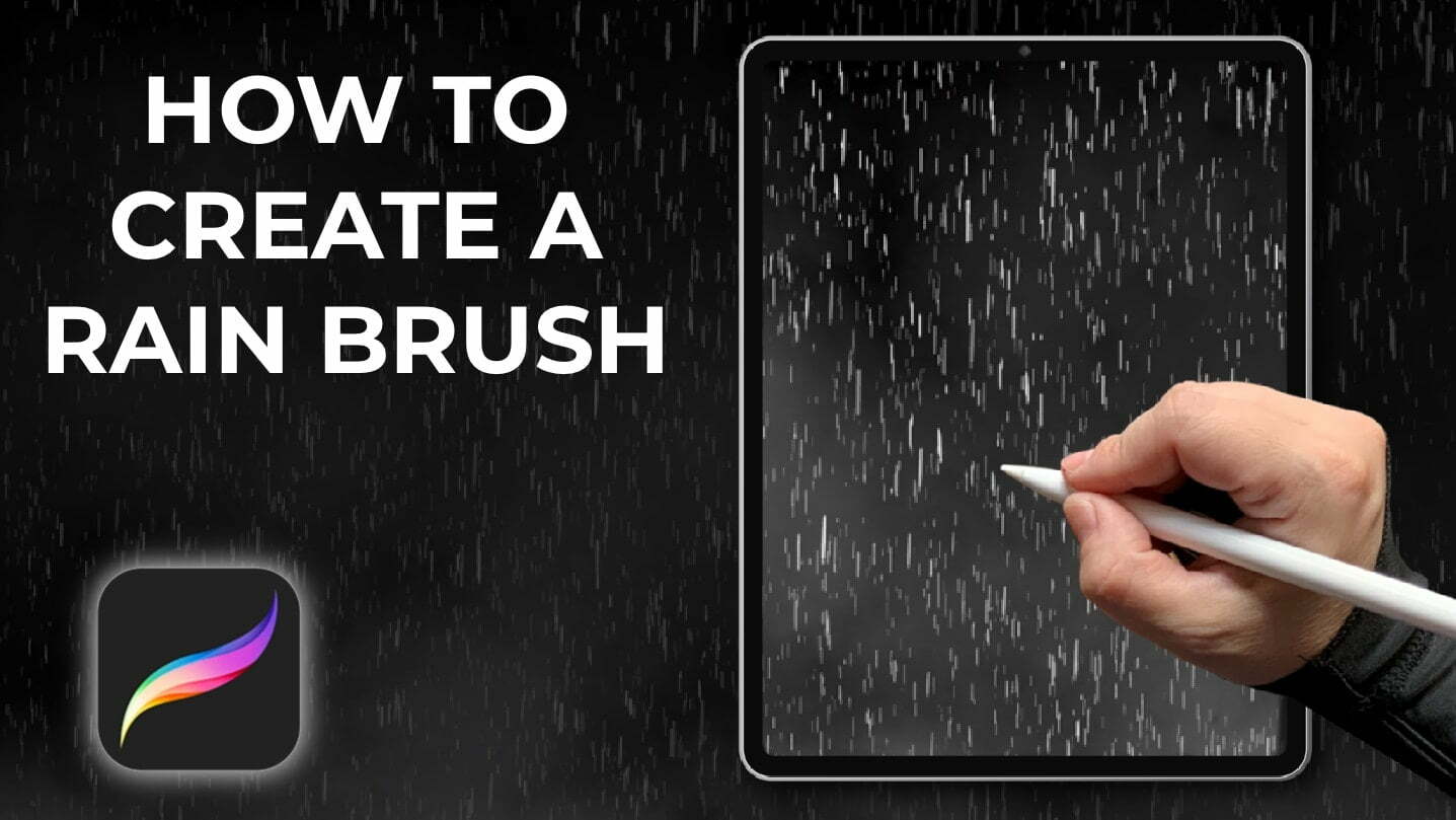 How to create a rain brush in procreate